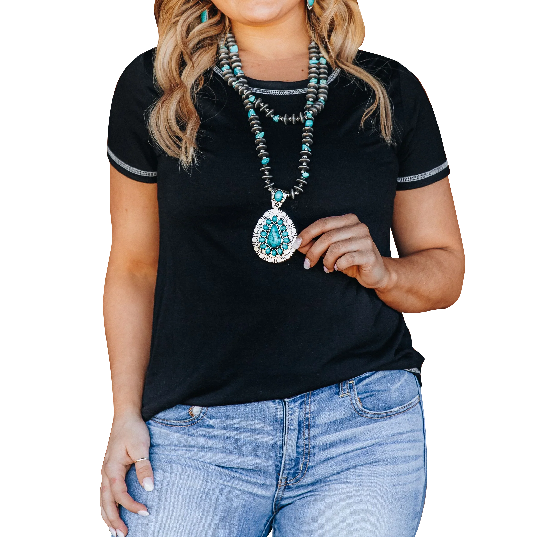 Women's Basic Almost Balck T-Shirt